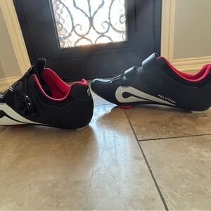 Peloton Black and Red Cycling Shoes